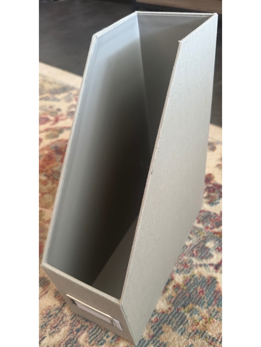 Brightroom Gray Magazine File Storage Box, 70% Recycled Polyester, Eco-Friendly